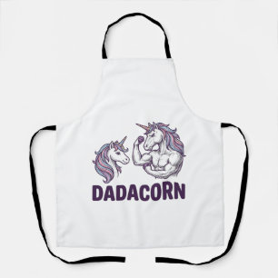 Dadacorn Funny Unicorn Dad Vector Shirt Design_1 Apron