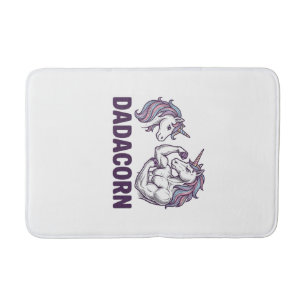 Dadacorn Funny Unicorn Dad Vector Shirt Design_1 Bath Mat