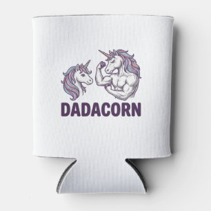 Dadacorn Funny Unicorn Dad Vector Shirt Design_1 Can Cooler