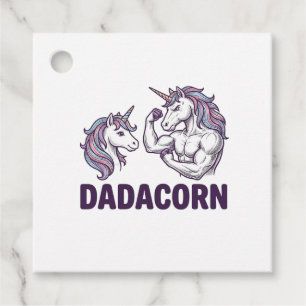 Dadacorn Funny Unicorn Dad Vector Shirt Design_1 Favour Tags