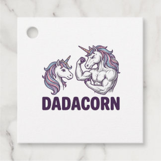 Dadacorn Funny Unicorn Dad Vector Shirt Design_1 Favour Tags