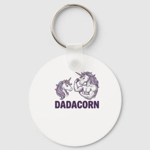 Dadacorn Funny Unicorn Dad Vector Shirt Design_1 Keychain