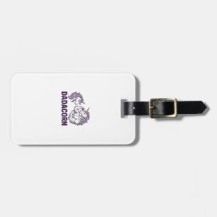 Dadacorn Funny Unicorn Dad Vector Shirt Design_1 Luggage Tag