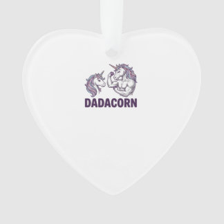 Dadacorn Funny Unicorn Dad Vector Shirt Design_1 Ornament