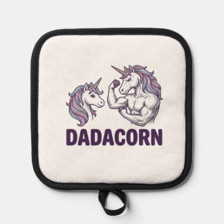 Dadacorn Funny Unicorn Dad Vector Shirt Design_1 Pot Holder