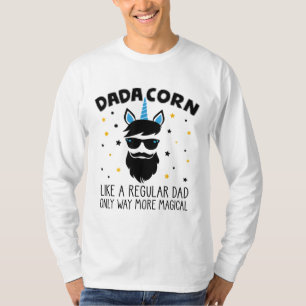 Dadacorn Gift Father's Day Daddy Beard Graphic Dad T-Shirt