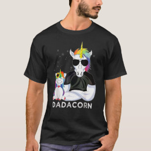 Dadacorn Muscle Unicorn Dad Baby Daughter Fathers  T-Shirt