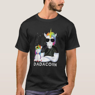 Dadacorn Muscle Unicorn Dad Baby Daughter Fathers T-Shirt