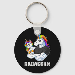 Dadacorn - Unicorn Dad And Baby Family Matching Ch Keychain