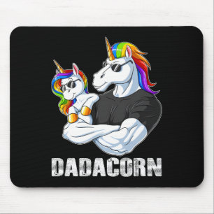 Dadacorn - Unicorn Dad And Baby Family Matching Ch Mouse Pad
