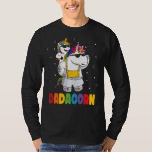 Dadacorn Unicorn Dad And Baby Fathers Day Presents T-Shirt