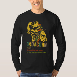 Dadacorn Unicorn Dad And Baby Fathers Day T-Shirt