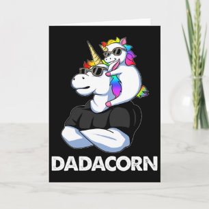 Dadacorn - Unicorn Dad And Byby Funny  Card