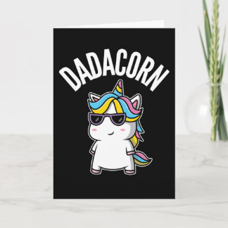 Dadacorn Unicorn Dad Dabbing Rainbow Father's Day Card