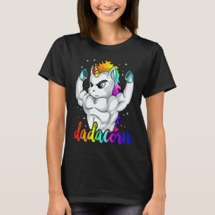 Dadacorn Unicorn Daddy Muscle Unique Family Christ T-Shirt