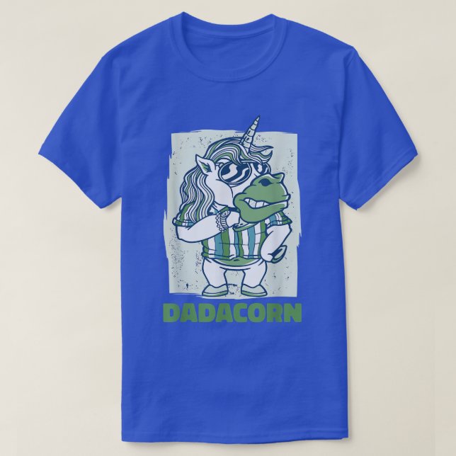 Dadacorn with a Unicorn for Father's Day  T-Shirt (Design Front)