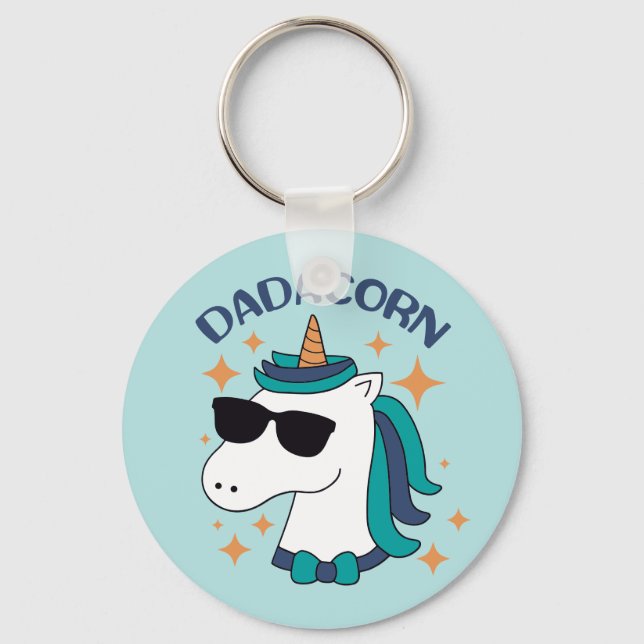 Dadacorn With Sunglasses Keychain (Front)