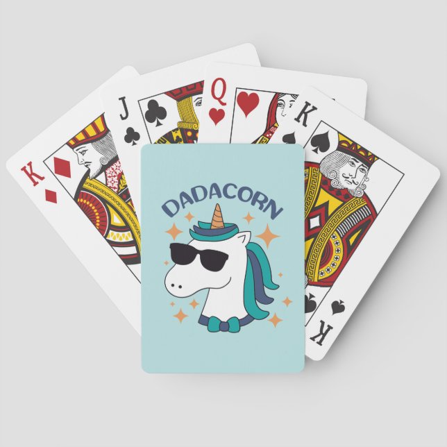 Dadacorn With Sunglasses Playing Cards (Back)