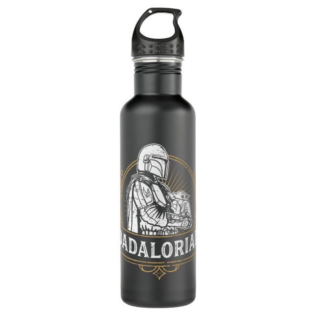Dadalorian Vintage Badge 710 Ml Water Bottle (Front)