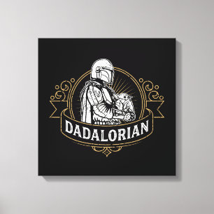 Dadalorian Vintage Badge Canvas Print