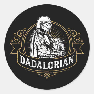 Dadalorian Vintage Badge Classic Round Sticker