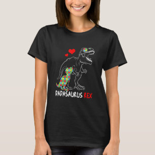 Dadasaurus Daddy Rex Autism Proud Dad Fathers Day T-Shirt