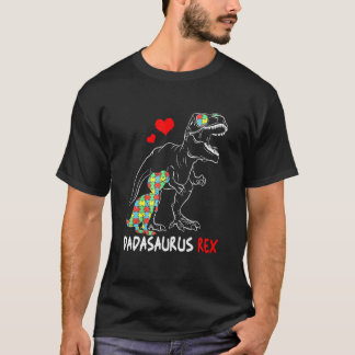 Dadasaurus Daddy Rex Autism Proud Dad T-Shirt