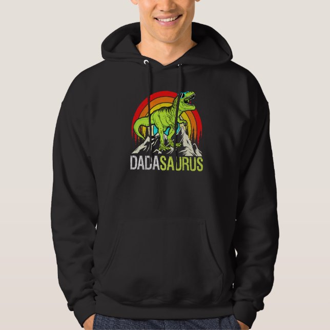Dadasaurus Dinosaur Dada Saurus Father's Day Famil Hoodie (Front)