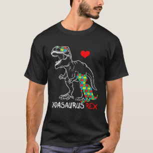 Dadasaurus Rex Autism Awareness Jigsaw Puzzle Prou T-Shirt
