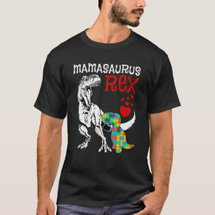 Dadasaurus Rex Autism Awareness Proud Autism Dad F T-Shirt