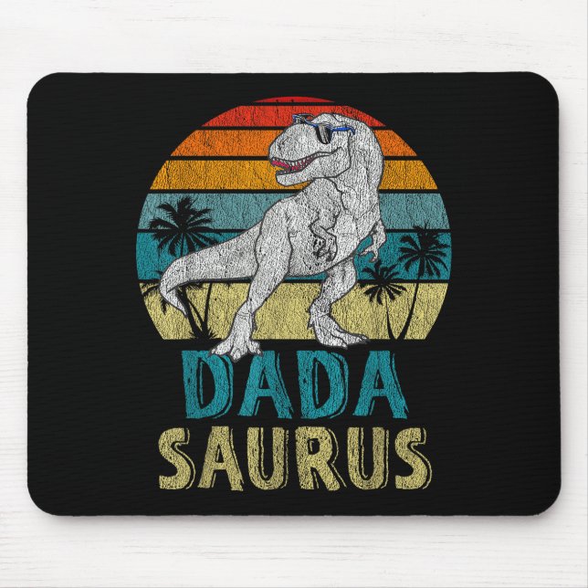 Dadasaurus T Rex Dinosaur Dada Saurus Family Match Mouse Pad (Front)