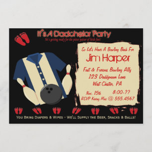 Dadchelor Bowling Party Invitations