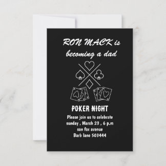 Dadchelor poker night invitation