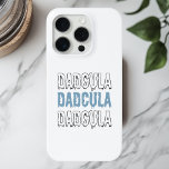 "Dadcula Blue Halloween iPhone 15 Pro Case<br><div class="desc">Protect your iPhone 15 Pro with a touch of Halloween fun with our "Dadcula" Blue Halloween Case! Designed especially for dads who enjoy a good scare, this case features the playful "Dadcula" design in bold, eerie lettering on a cool blue background. Offering both style and protection, this durable case guards...</div>