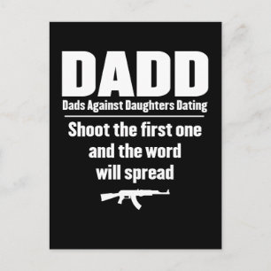 dadd - dads against daughters dating funny postcard