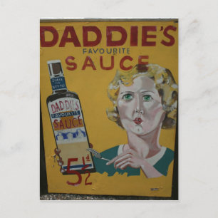Daddie's sauce vintage advertising poster postcard