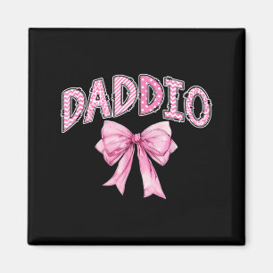 Daddio Birthday Girl Matching Coquette Pink Bow Magnet