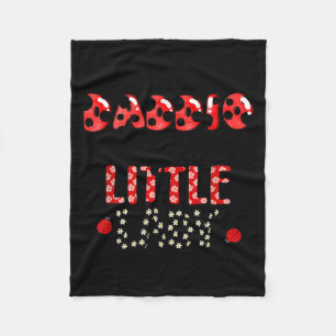 Daddio of The Little Lady Birthday Girl Ladybug Fleece Blanket
