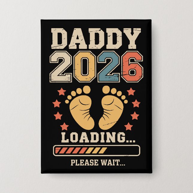 Daddy 2026 Loading Baby Announcement Expecting Dad (Front)