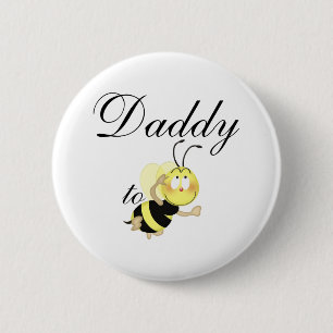 Daddy 2 be inch round button