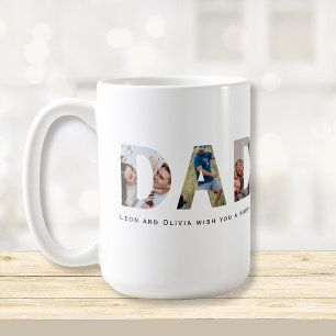 DADDY 5 photos collage  Coffee Mug
