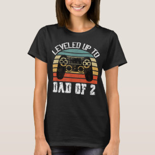 Daddy Again Levelled Up To Dad of 2 Dad T-Shirt