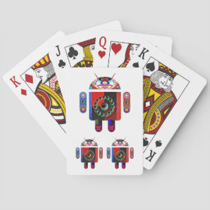 Daddy and Baby Android  -  Art101 by Navin Playing Cards