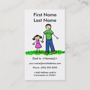 Daddy and Daughter Custom Calling Playdate Cards