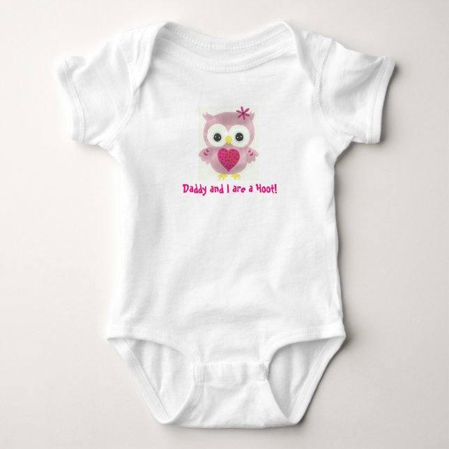 Daddy and I are a Hoot Personalized Owl Romper (Front)
