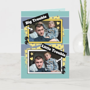 Daddy and me green and yellow photo card