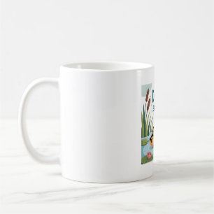 Daddy and Me - Mallard Ducks in the Pond Coffee Mug