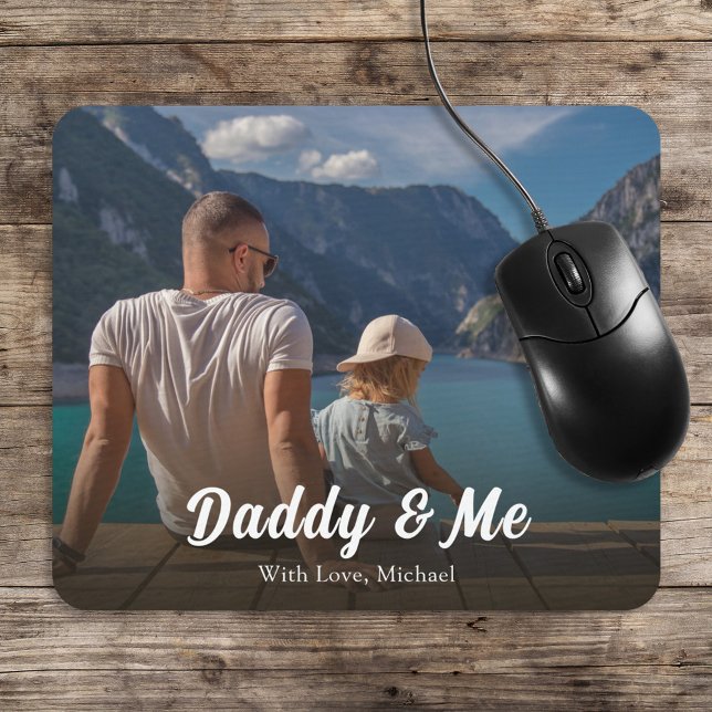 Daddy and Me Personalized Dad Gift Mouse Pad (Creator Uploaded)