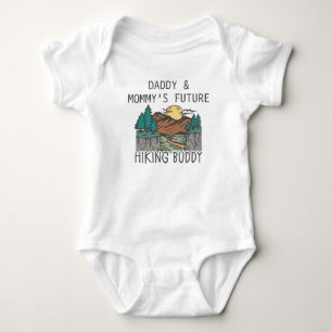Daddy and Mommy's Future Hiking Buddy - Cute Hiker Baby Bodysuit