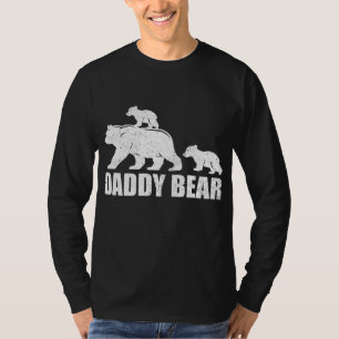 Daddy Bear 2 Cubs Daddy Bear Twin Dad 2 Kids T-Shirt